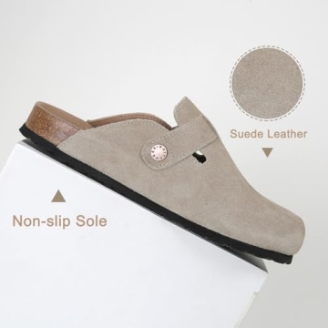 Dumalum Clogs – Unisex Suede Slip-on Comfort Footwear