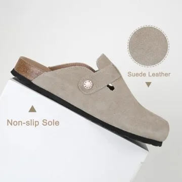 Dumalum Clogs – Unisex Suede Slip-on Comfort Footwear