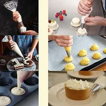 BOOMIBOO 100pcs Disposable Piping Bags for Every Baker