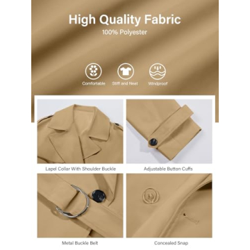 Stylish Tankaneo Womens Cropped Trench Coat for Every Occasion