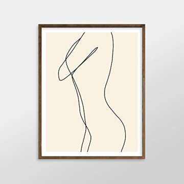 Aesthetic Nude Woman Contemporary Wall Art Prints, Abstract Giclee Prints for Home Decor, Modern Boh...