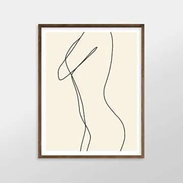 Aesthetic Nude Woman Contemporary Wall Art Prints, Abstract Giclee Prints for Home Decor, Modern Boh...