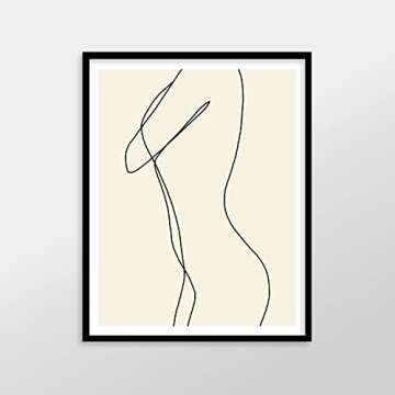 Aesthetic Nude Woman Contemporary Wall Art Prints, Abstract Giclee Prints for Home Decor, Modern Boho Poster Decoration for Bedroom and Licing Room, Ready to Frame