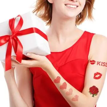 Valentine's Temporary Tattoo Stickers for Fun Celebrations