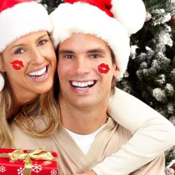 84 Pcs Valentines Temporary Tattoo Stickers Red Lips Heart Love Rose Fake Tattoo Stickers Valentines Day Party Supplies Women Girls man Face Stickers Themed Decorations (10 Sheets)