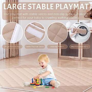 Omzer Baby Playpen 50x50inch for Safe Toddler Playtime