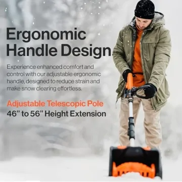 SuperHandy Cordless Snow Shovel - Lightweight 20V Electric Snow Removal