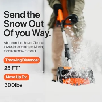 SuperHandy Cordless Snow Shovel - Lightweight 20V Electric Snow Removal