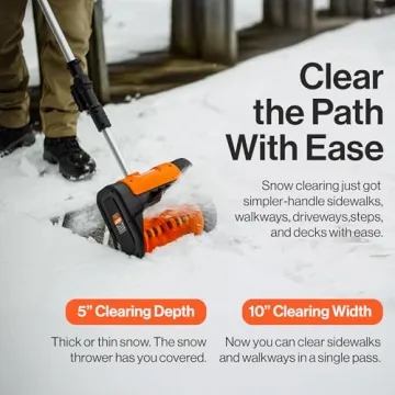 SuperHandy Cordless Snow Shovel - Lightweight 20V Electric Snow Removal