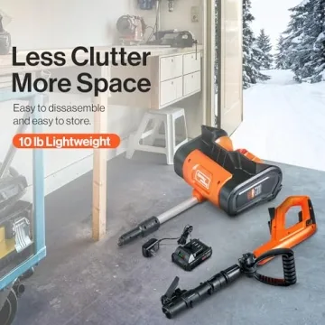 SuperHandy Cordless Snow Shovel - Lightweight 20V Electric Snow Removal