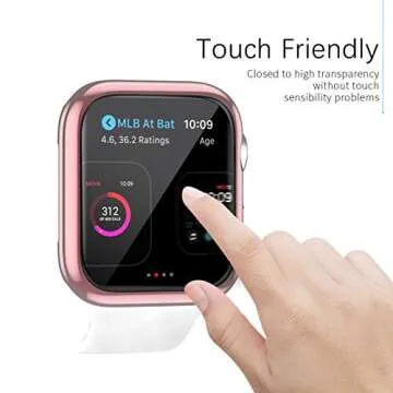 BRG Case for Apple Watch Series SE 6 5 4 3 Screen Protector 40mm 44mm 38mm 42mm,[2 Pack] Soft TPU HD Clear Ultra-Thin Overall Protective Cover Case