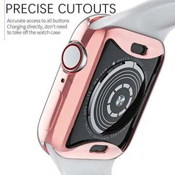 BRG Case for Apple Watch Series SE 6 5 4 3 Screen Protector 40mm 44mm 38mm 42mm,[2 Pack] Soft TPU HD Clear Ultra-Thin Overall Protective Cover Case