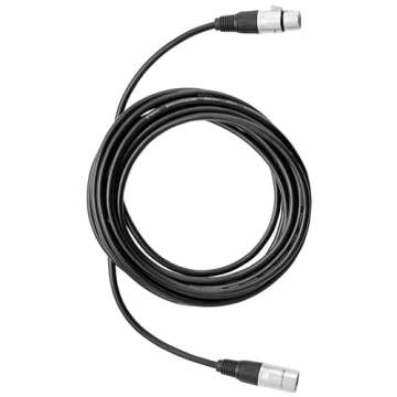 Amazon Basics 15-Foot XLR Microphone Cable 2-Pack for Clear Audio