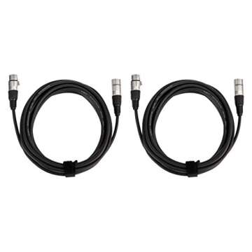 Amazon Basics 2-Pack 15-Foot XLR Microphone Cables
