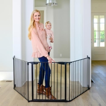Extra Wide Adjustable Baby Gate for Kids and Pets