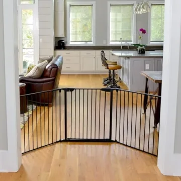 Extra Wide Adjustable Baby Gate for Kids and Pets