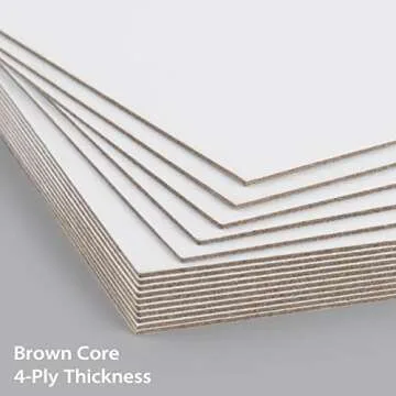 Durable 11x14 Picture Mat Backing Boards - 50 Pack