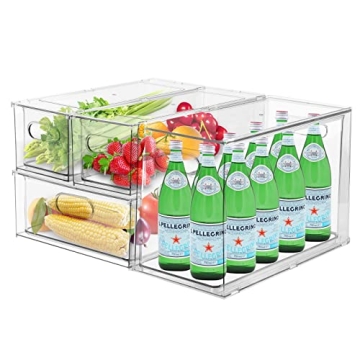 Greenby Fridge Drawer Organization Bins for Kitchen