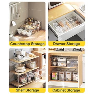 Greenby Fridge Drawer Organization Bins for Kitchen