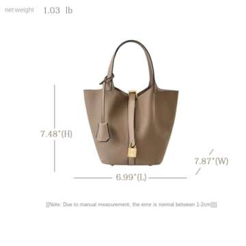 JYDQBAIS Ladies Handbag Female Bucket Bag Vegetable Basket Shoulder Bag Travel Bag Luggage Bag Commuter Bag Student Bag (Grey)