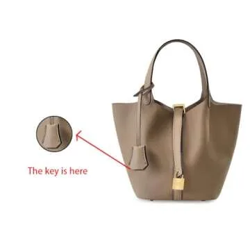 JYDQBAIS Ladies Handbag Female Bucket Bag Vegetable Basket Shoulder Bag Travel Bag Luggage Bag Commuter Bag Student Bag (Grey)