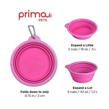 Prima Pet Collapsible Travel Bowl – Durable and Portable