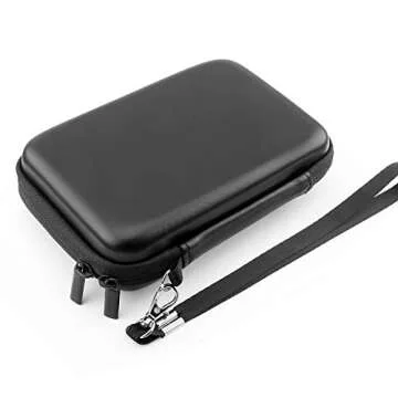 Lacdo Samsung T5 Case, 2-in-1 Hard Travel Case for Samsung T5 T3 Portable SSD 250GB 500GB 1TB 2TB USB 3.1 Type C External Solid State Drives EVA Shockproof Storage Carrying Protective Bag, Black