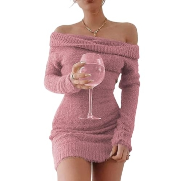 Off The Shoulder Sweater Dress for Women