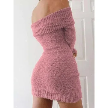 Off The Shoulder Sweater Dress for Women