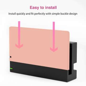 TIKOdirect Custom Faceplate Cover for Nintendo Switch Charging Dock, Hard PC Slim Shell Anti-Scratch...