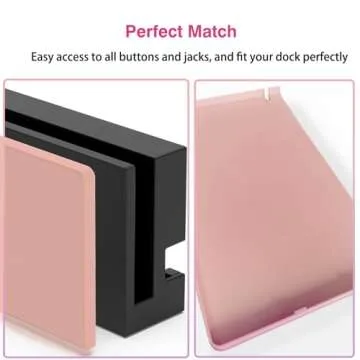 TIKOdirect Custom Faceplate Cover for Nintendo Switch Charging Dock, Hard PC Slim Shell Anti-Scratch [No Screwdriver Installation] for NS Docking Station, Pink