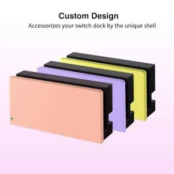 TIKOdirect Custom Faceplate Cover for Nintendo Switch Charging Dock, Hard PC Slim Shell Anti-Scratch [No Screwdriver Installation] for NS Docking Station, Pink