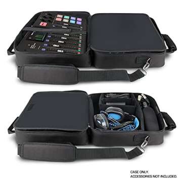 USA Gear Audio Mixer Case - Customizable & Weather Resistant for Podcast Equipment