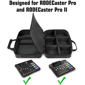 USA Gear Audio Mixer Case - Travel Case for RODECaster Pro