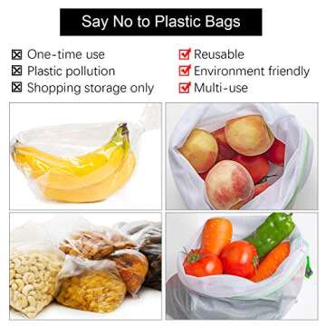 Prefer Green 12PCS Reusable Produce Bags Eco-Friendly