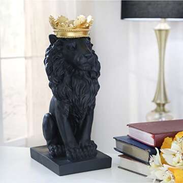 Comfy Hour 15" Lion Figurine, Elegant Wildlife Decor