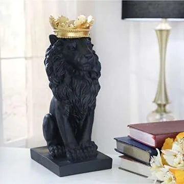 Comfy Hour 15" Lion Figurine, Elegant Wildlife Decor