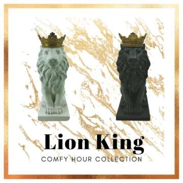 Comfy Hour 15" Lion Figurine, Elegant Wildlife Decor