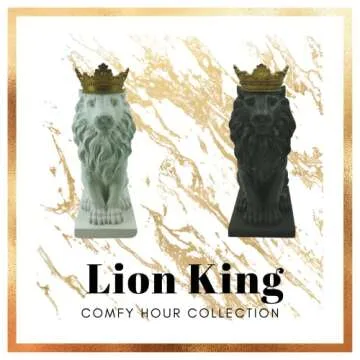 Comfy Hour 15" Lion Figurine, Elegant Wildlife Decor