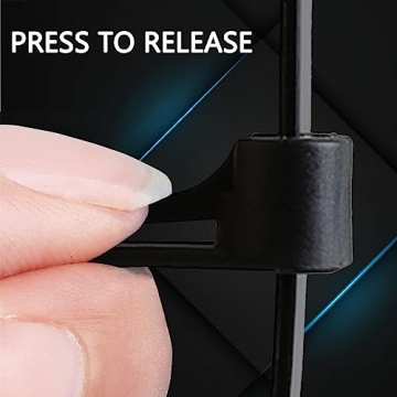 Reusable Zip Ties 6 Inch, 100pcs Black Zip Ties Heavy Duty Outdoor 50lb Small Cable Ties, Releasable...