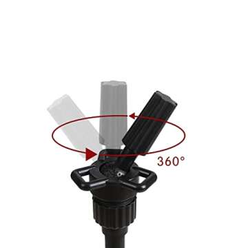 HYOUJIN Wig Head Stand Tripod Mannequin Head Stand Metal Adjustable Holder for Mannequin Head,Manikin Head,Training Head,Canvas Block Head with Wig Caps,T-Pins,Carry Bag