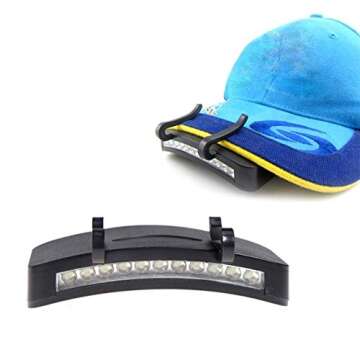 Gracefulvara LED Clip On Hat Cap Lamp Cap-Light Fishing Light Headlamp