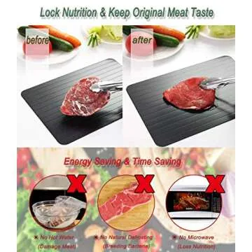 Defrosting Tray for Frozen Meat - 14" x 8" Magic Thawing Plate