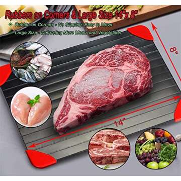 Defrosting Tray for Frozen Meat - 14" x 8" Magic Thawing Plate