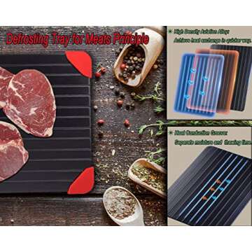Defrosting Tray for Frozen Meat - 14" x 8" Magic Thawing Plate