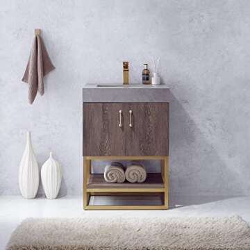 Stylish Vinnova Alistair Bathroom Vanity with Sink