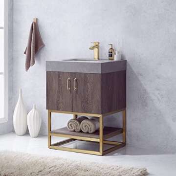 Stylish Vinnova Alistair Bathroom Vanity with Sink