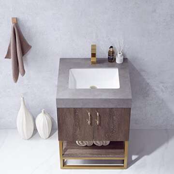 Stylish Vinnova Alistair Bathroom Vanity with Sink