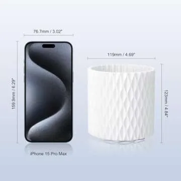 4Johor Pen Holder - 360° Rotating, 5 Slot Pen Holder For Desk. Pencil Holder For Office,School,Dorm Room&Vanity, Desk Accessories(White)