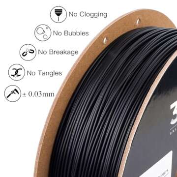 INLAND PLA 3D Printer Filament - 3D Printing PLA Filament 1.75mm, Dimensional Accuracy +/- 0.03mm - 1kg Cardboard Spool (2.2 lbs)